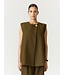 YAS YASCOLERA WAISTCOAT DARK OLIVE