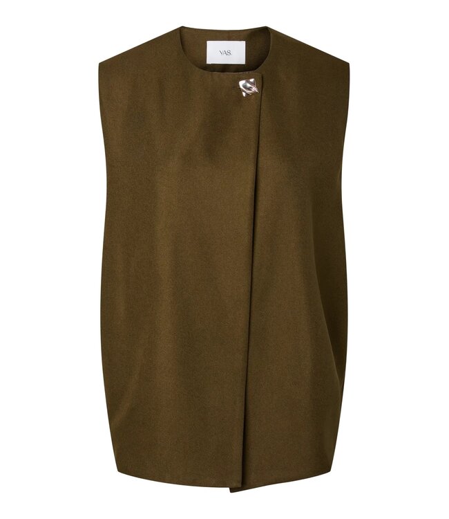 YAS YASCOLERA WAISTCOAT DARK OLIVE