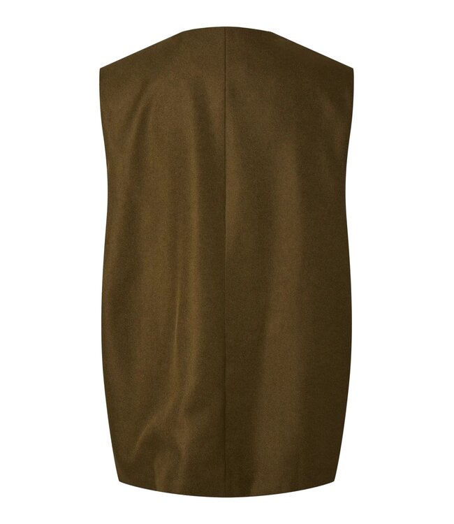 YAS YASCOLERA WAISTCOAT DARK OLIVE