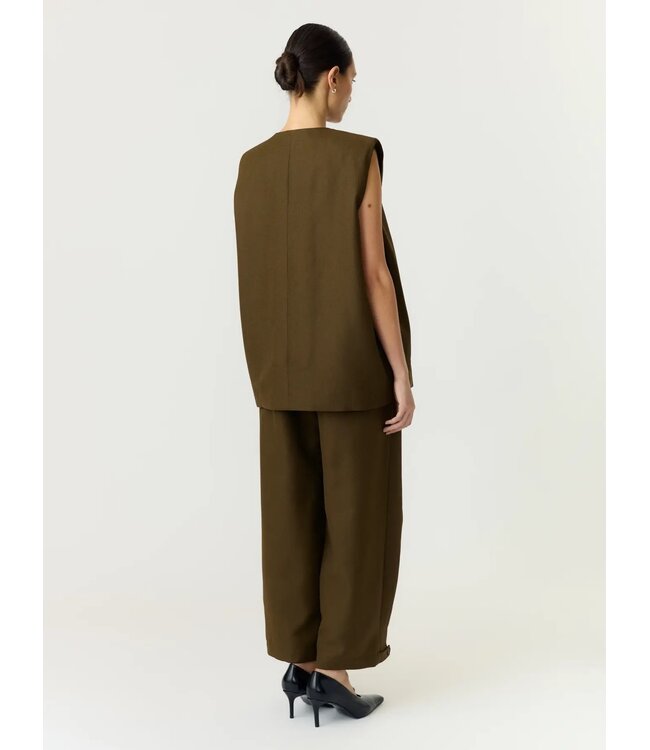 YAS YASCOLERA WAISTCOAT DARK OLIVE