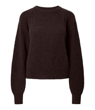 YAS YASJOHI LS WOOL BLEND PULLOVER NOOS COFFEE BEAN