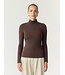 YAS YASWOOLAN LS HIGH NECK TOP CHOCOLATE BROWN