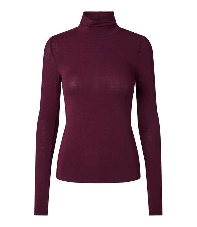 YAS YASWOOLAN LS HIGH NECK TOP FIG