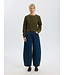 SELECTED FEMME SLWKAT LS KNIT SHORT CARDIGAN GREEN/NAVY/L.BLUE