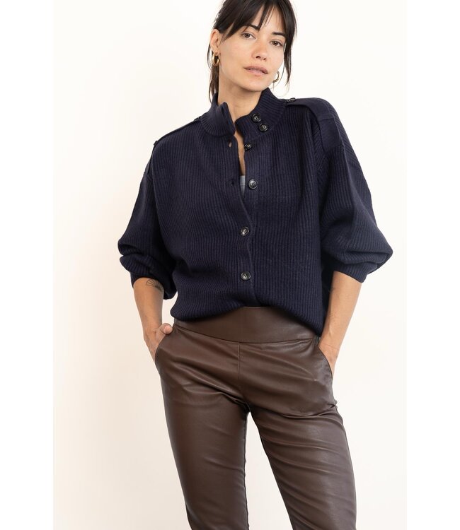 CO'COUTURE CC ROWCC UTILLITY CARDIGAN NAVY