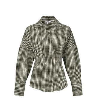 MbyM M-ISIDOR BLOUSE CHECK SMOKED OLIVE