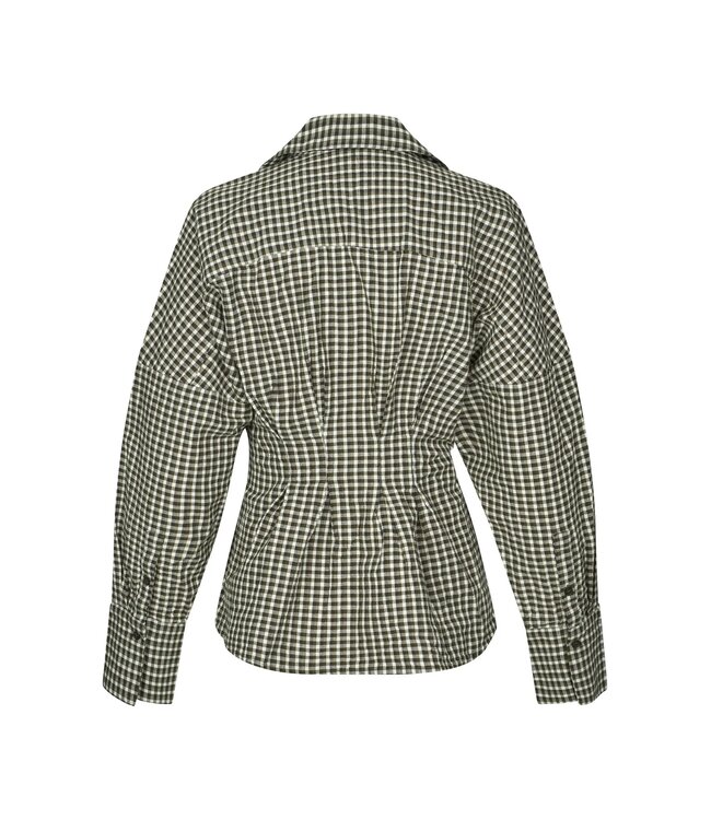MbyM M-ISIDOR BLOUSE CHECK SMOKED OLIVE