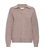 PULZ PZ STEFFI POLO PULLOVER CHOCOLATE PLUM MEL.