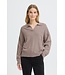 PULZ PZ STEFFI POLO PULLOVER CHOCOLATE PLUM MEL.