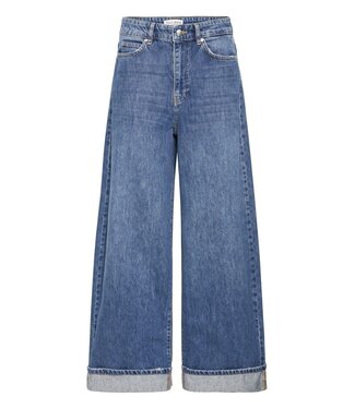 PULZ PZ DORELLA HW JEANS WIDE LEG DARK BLUE