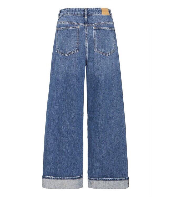 PULZ PZ DORELLA HW JEANS WIDE LEG DARK BLUE