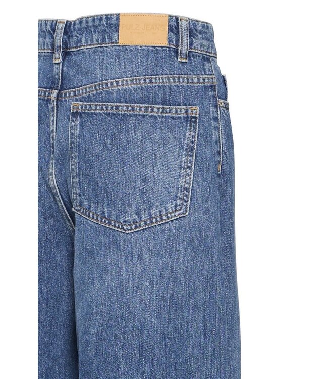 PULZ PZ DORELLA HW JEANS WIDE LEG DARK BLUE