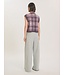 EDITED ED ELISON SL CARDIGAN CHECK PLUM/LILAC/BLUE