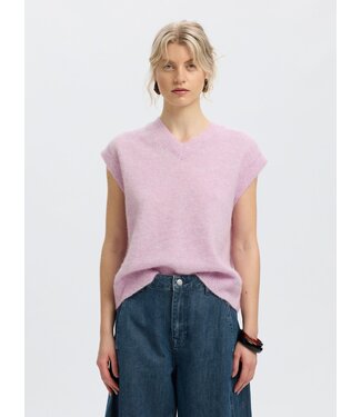 SELECTED FEMME SLWLULU BRUSHED SL PULL WINSOME ORCHID