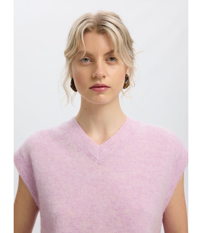 SELECTED FEMME SLWLULU BRUSHED SL PULL WINSOME ORCHID