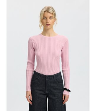 SELECTED FEMME SLWTOLEDO LS KNIT STRUCTURE O-NECK WINSOME ORCHID