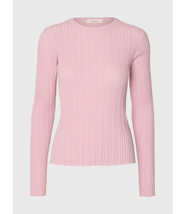 SELECTED FEMME SLWTOLEDO LS KNIT STRUCTURE O-NECK WINSOME ORCHID
