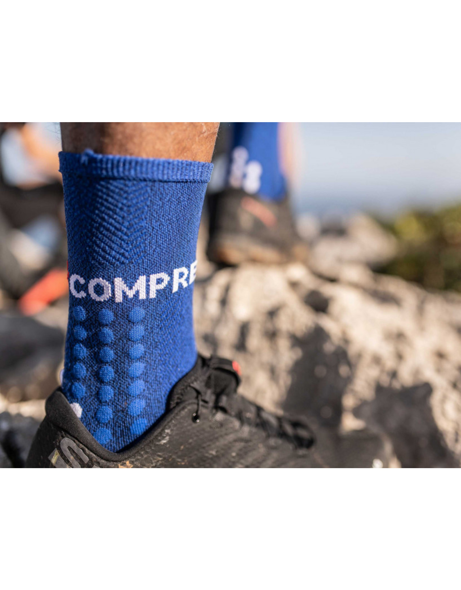 Compressport Ultra Trail Socks Hardloopsokken Hoog - Blauw