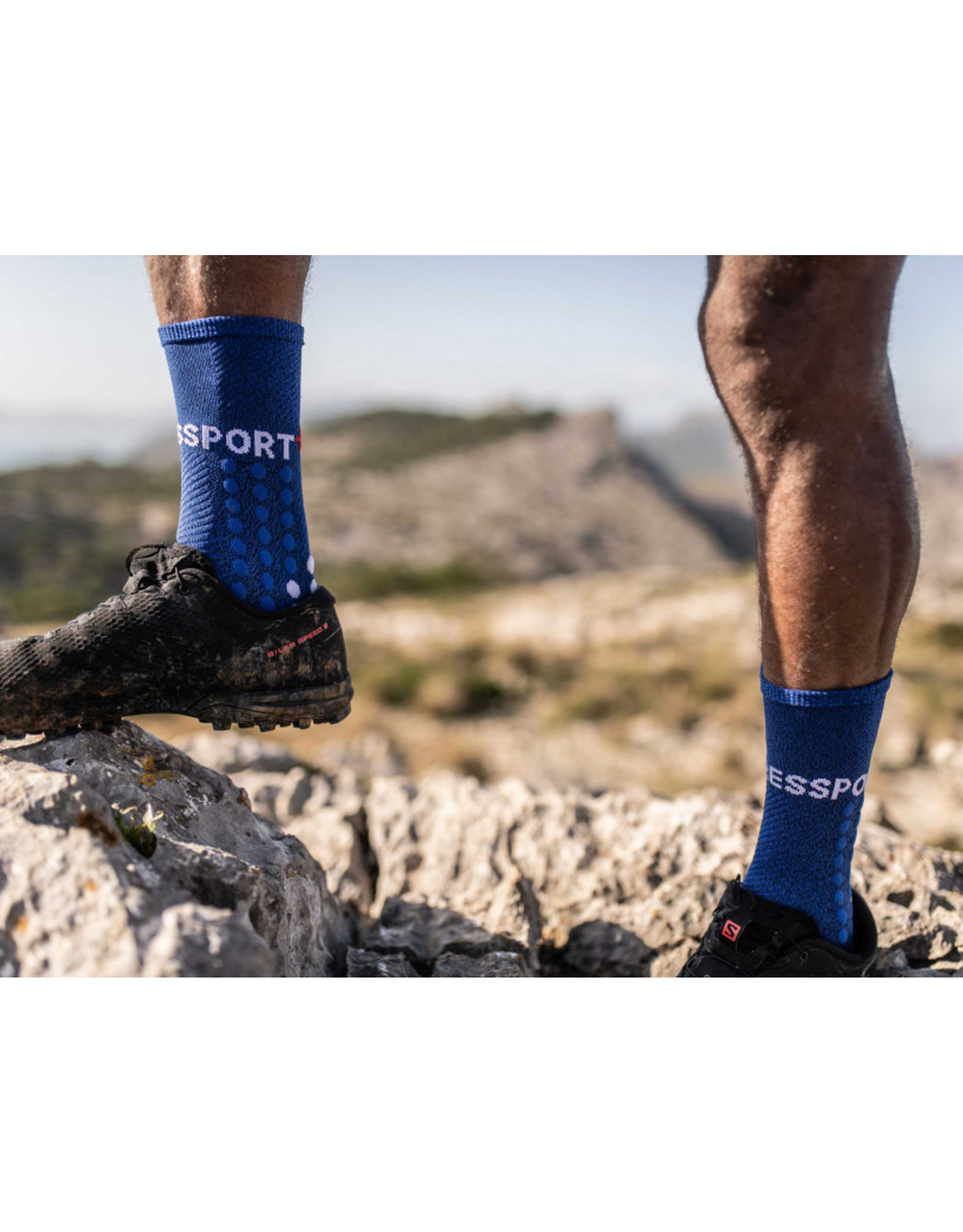 Compressport Ultra Trail Socks Chaussettes De Running Haute - Bleu