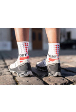 Compressport Shock Absorb Socks Chaussettes De Running Haute - Blanc