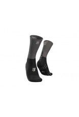 Compressport Mid Compression Socks Hardloopsokken - Zwart/Grijs