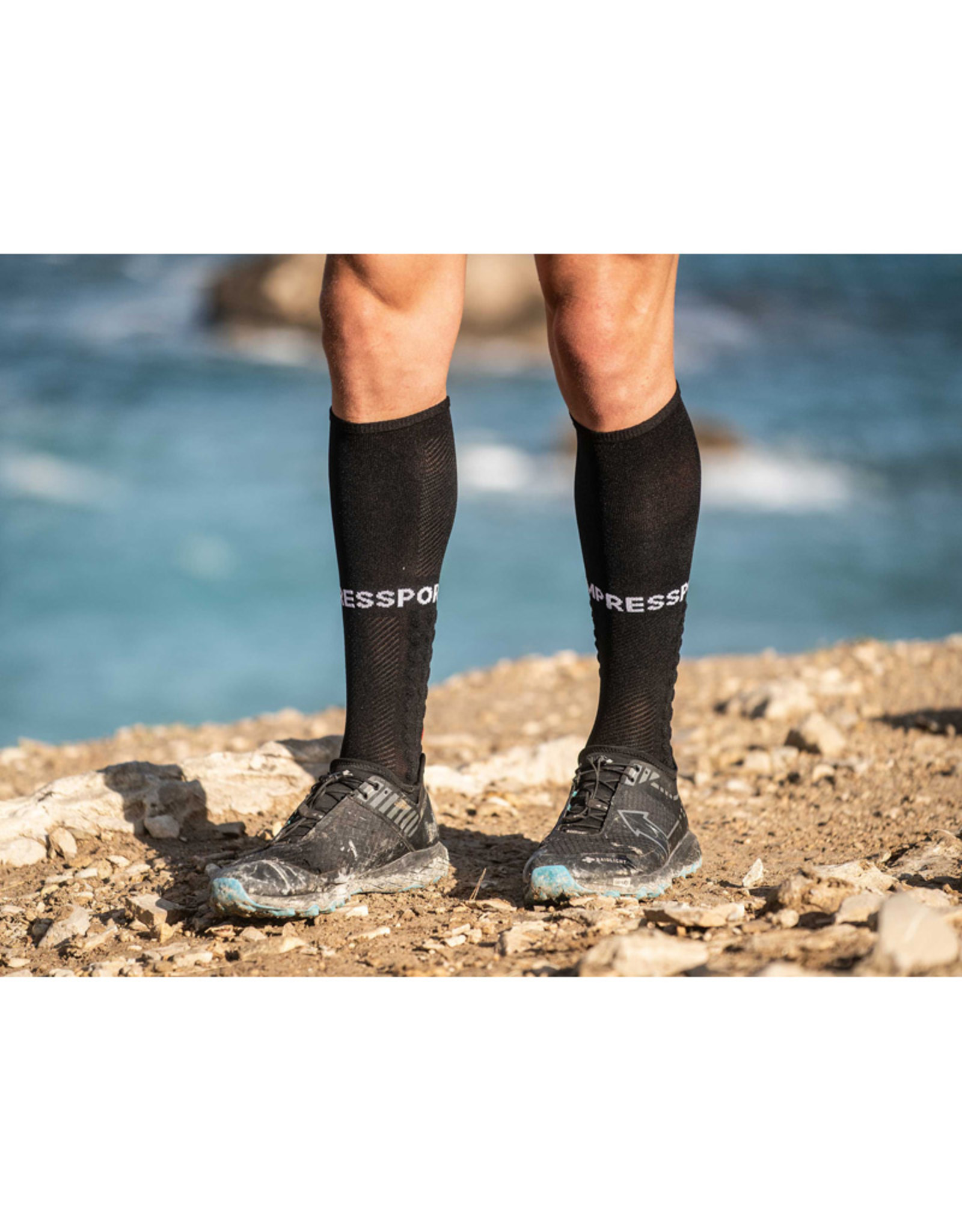 Compressport Full Socks Run Compressiesokken - Zwart