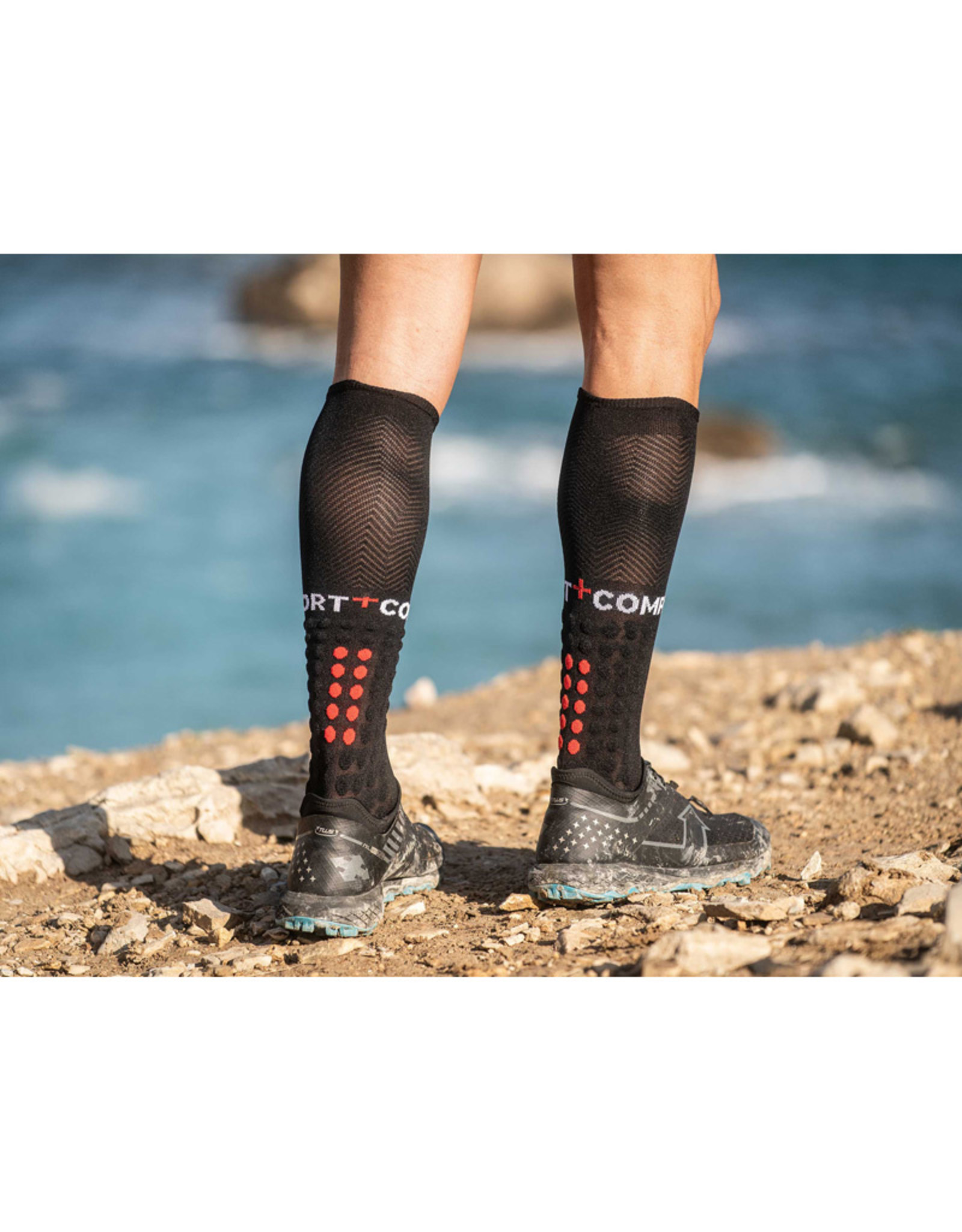 Compressport Full Socks Run Compressiesokken - Zwart