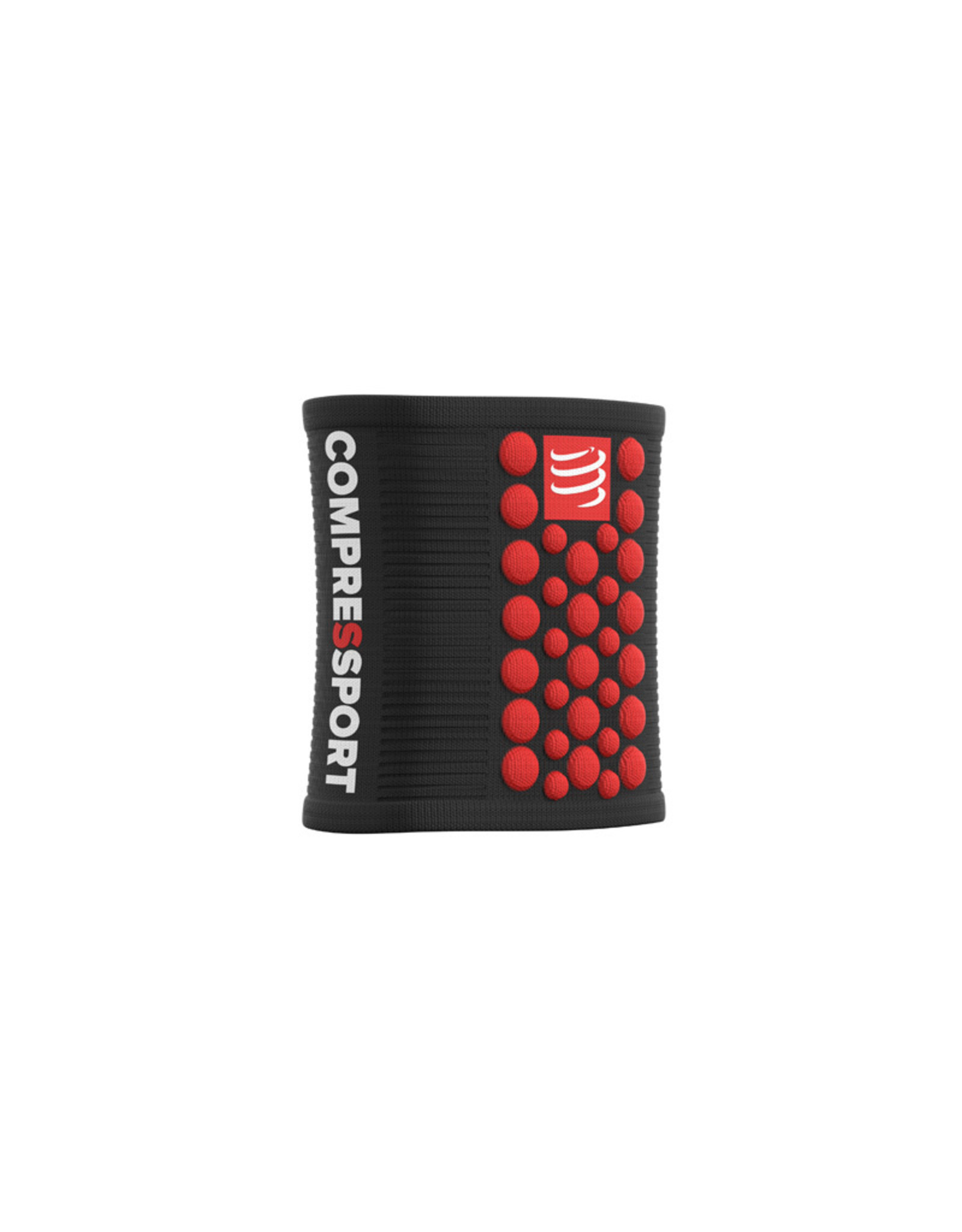 Compressport Zweetbandjes 3D Dots - Zwart/Rood