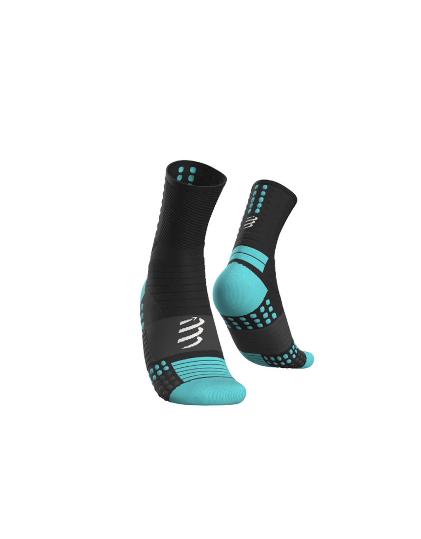 Compressport Pro Marathon Socks Hardloopsokken Hoog - Zwart