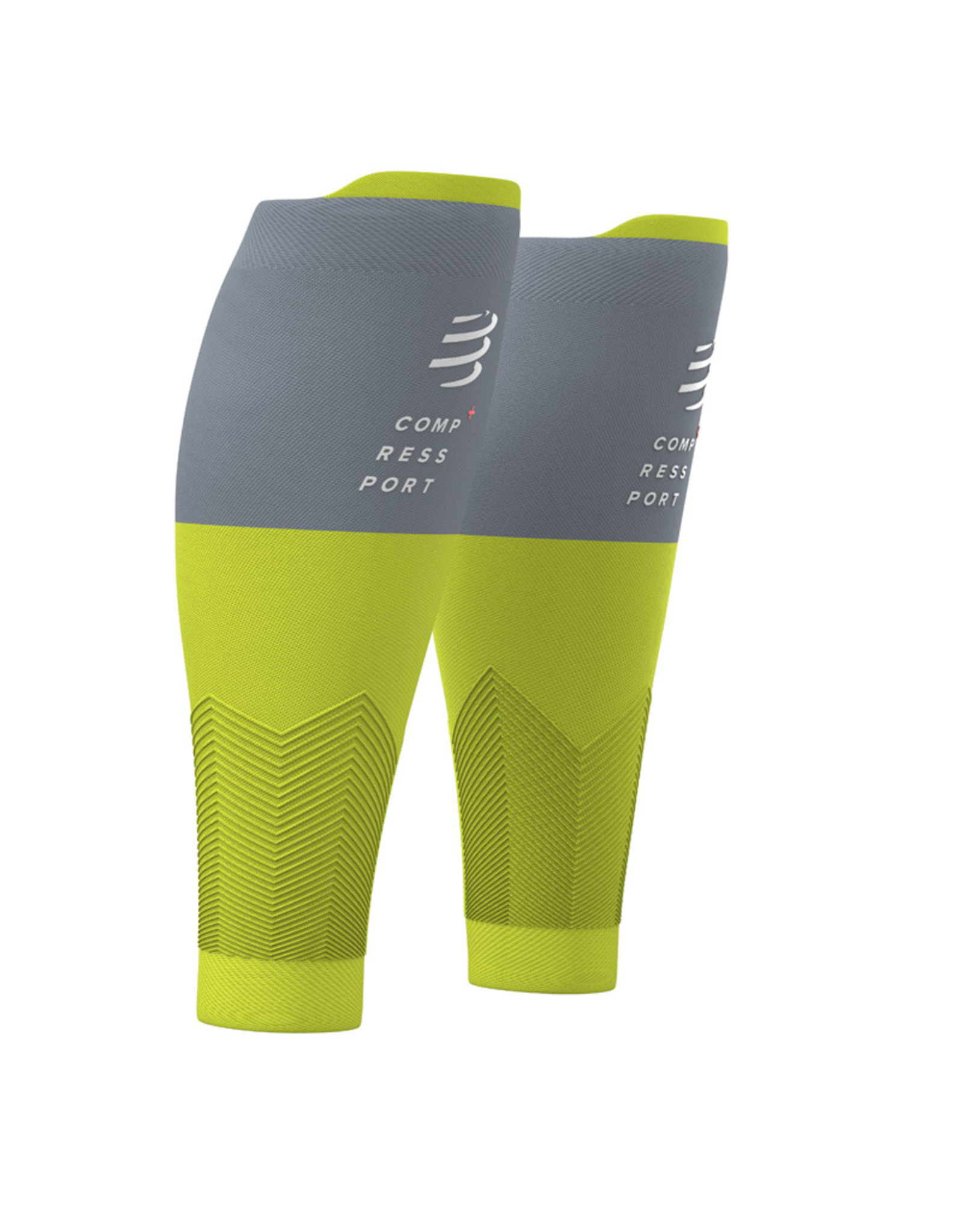 Compressport R2V2 Compressietubes - Geel/Grijs