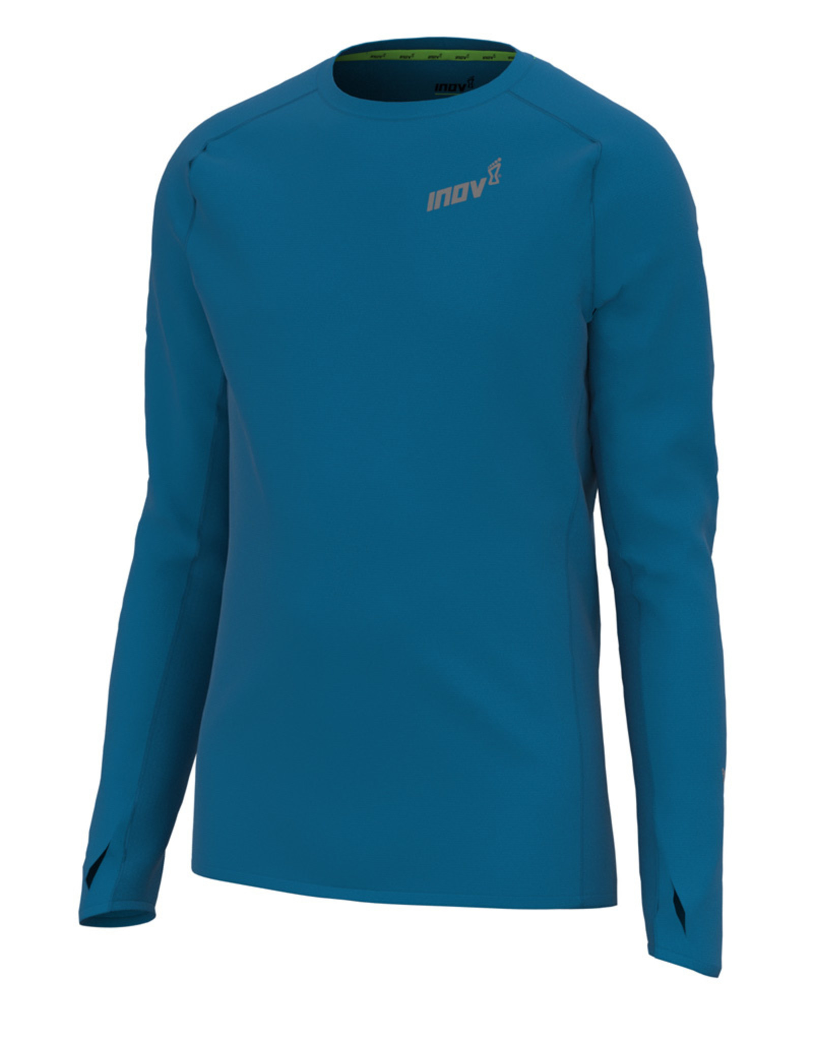 Inov-8 Base LS Blauw Hardloopshirt Lange Mouw