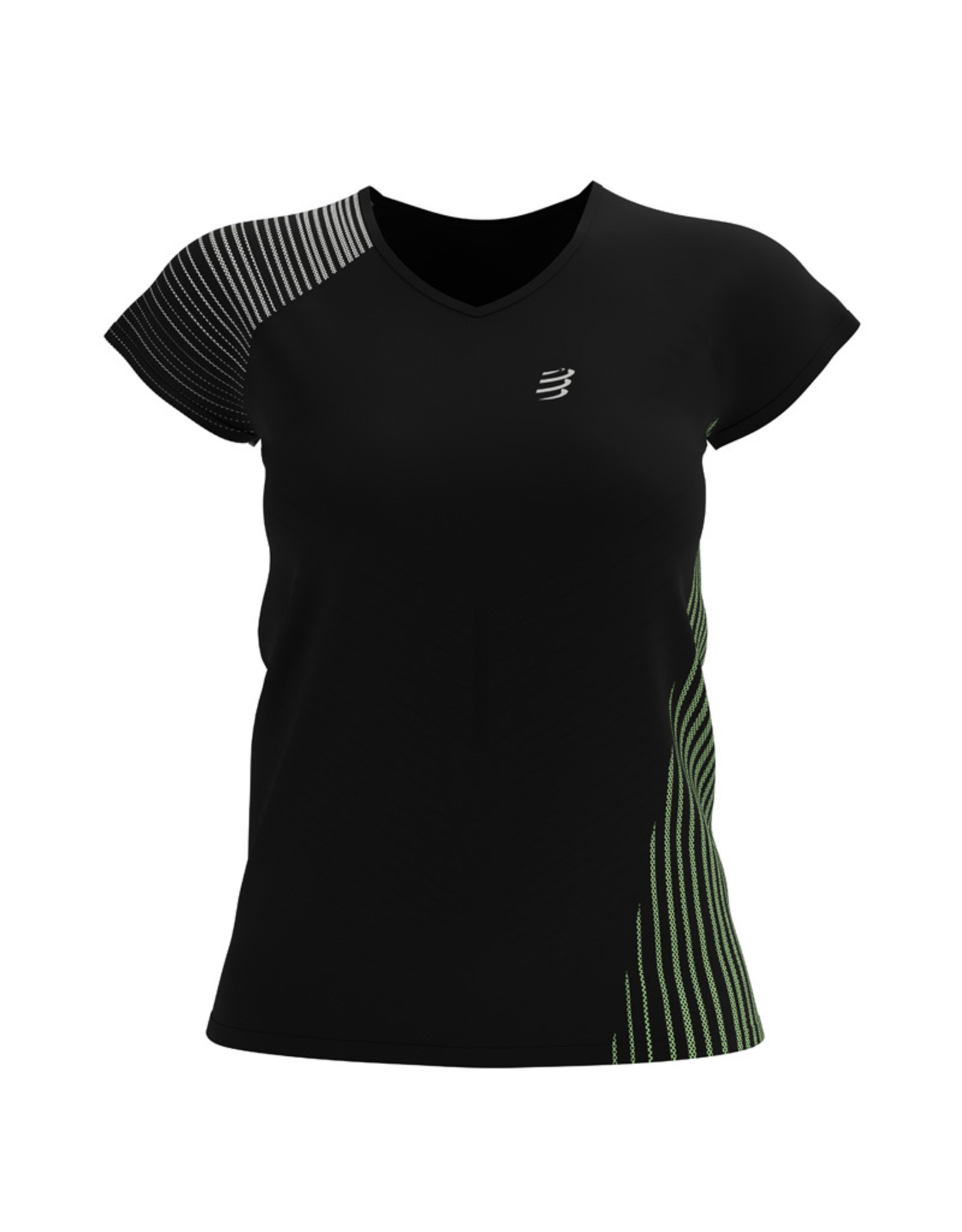 Compressport Performance SS Tshirt W - Femme - Black/Paradise Green