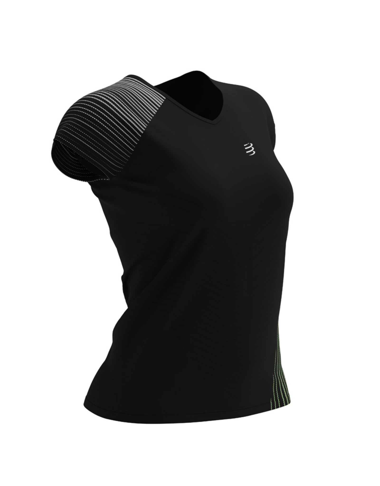 Compressport Performance SS Tshirt W - Femme - Black/Paradise Green