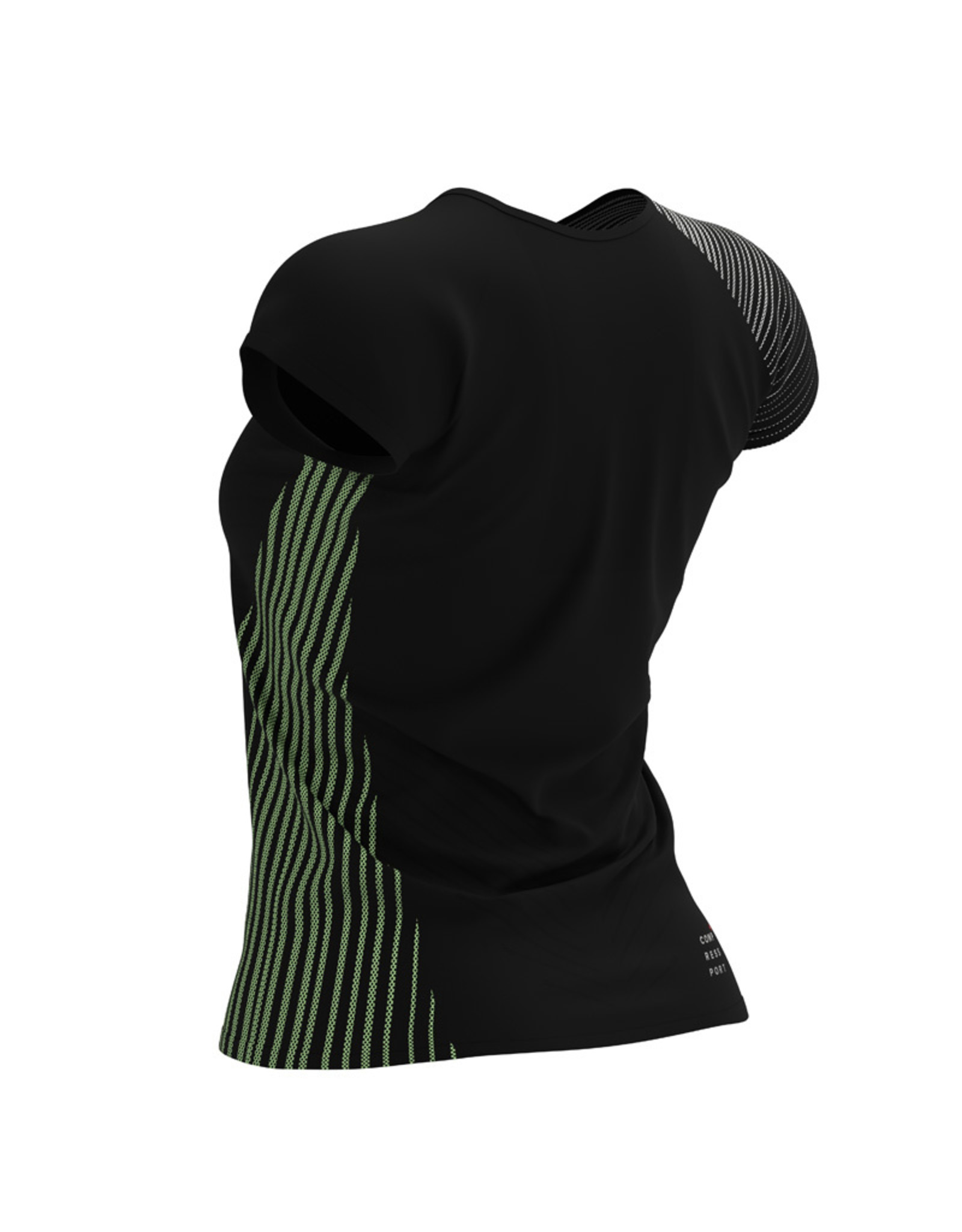 Compressport Performance SS Tshirt W - Femme - Black/Paradise Green