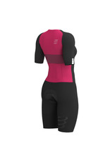 Compressport Aero SS Trisuit W - Femme - Black/Jazzy