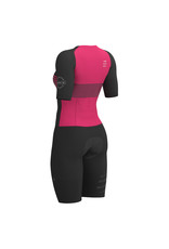 Compressport Aero SS Trisuit W - Femme - Black/Jazzy