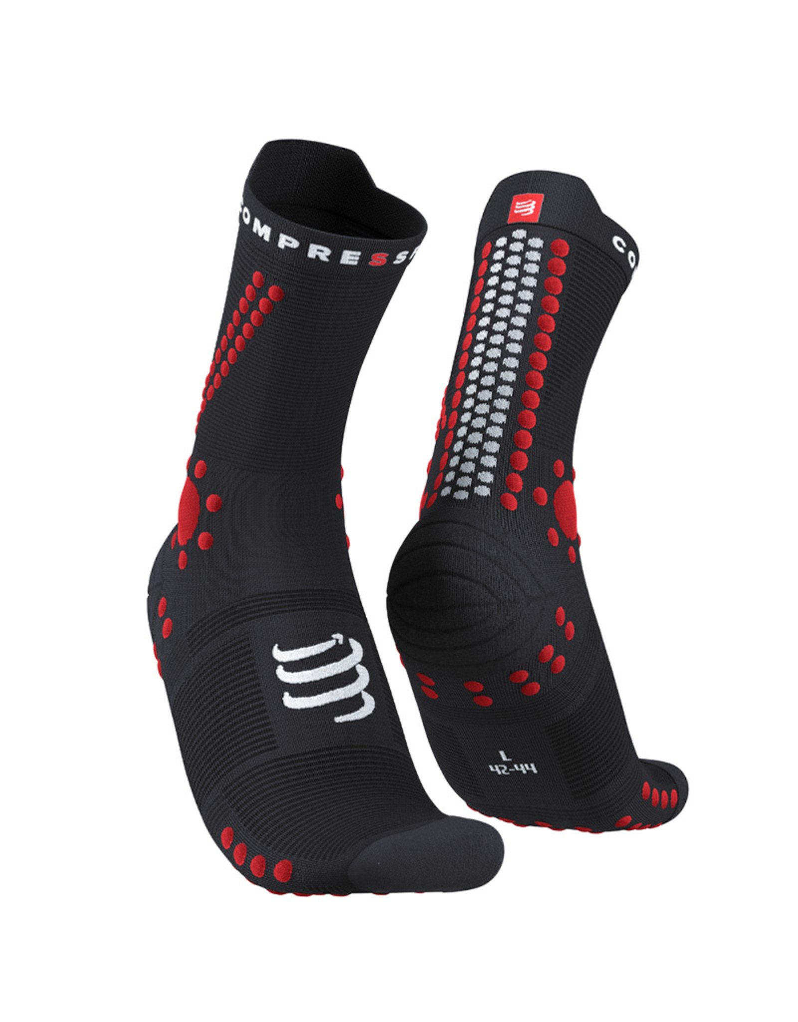 Compressport Pro Racing Socks v4.0 Trail - Black/Red