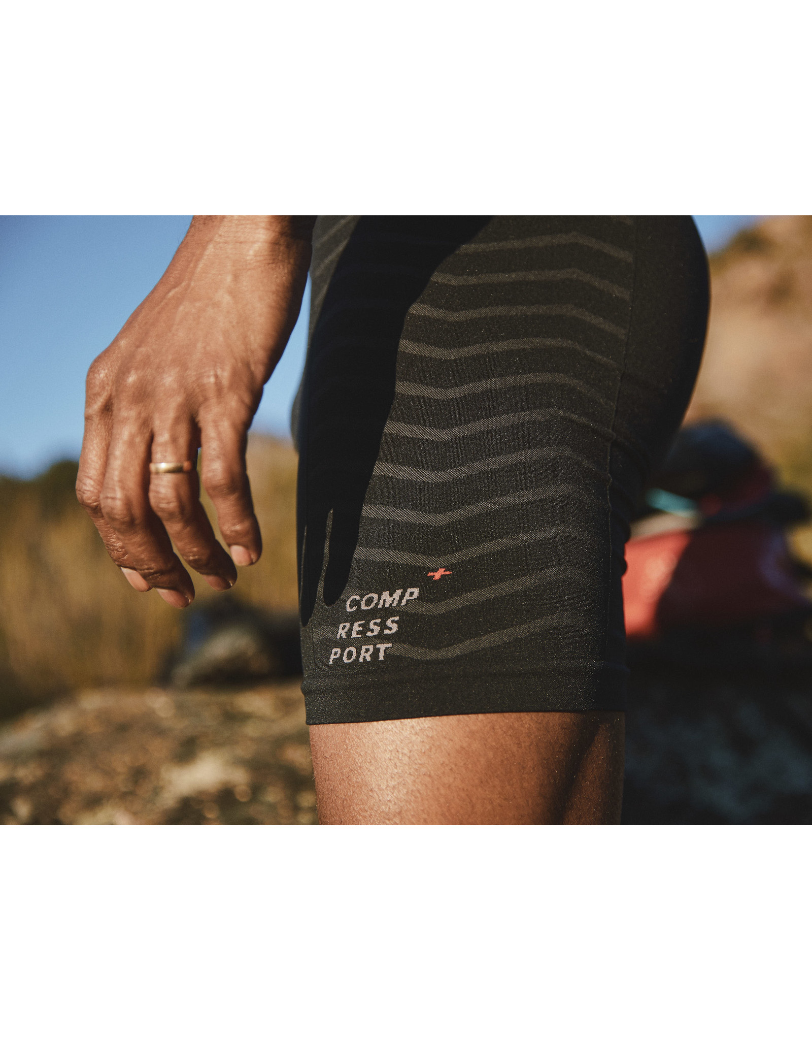 Compressport Seamless Boxer - Homme - Black/Grey