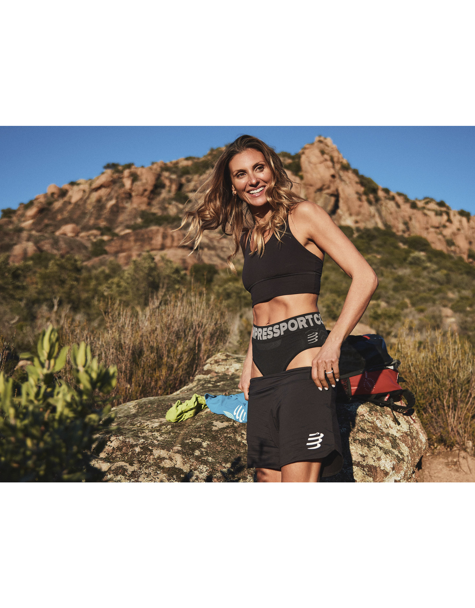 Compressport Seamless Boxer - Dames - Black/Grey