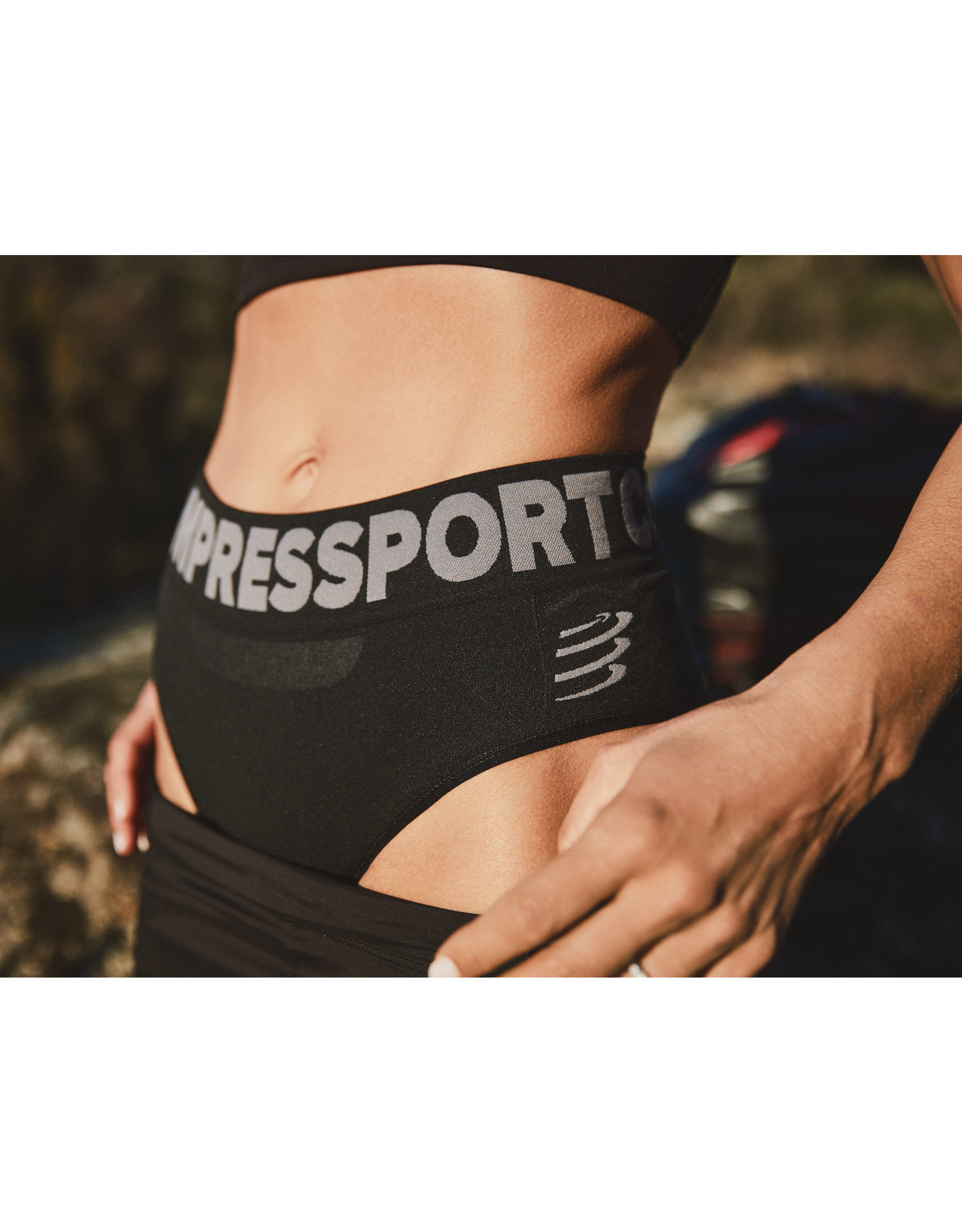 Compressport Seamless Boxer - Dames - Black/Grey