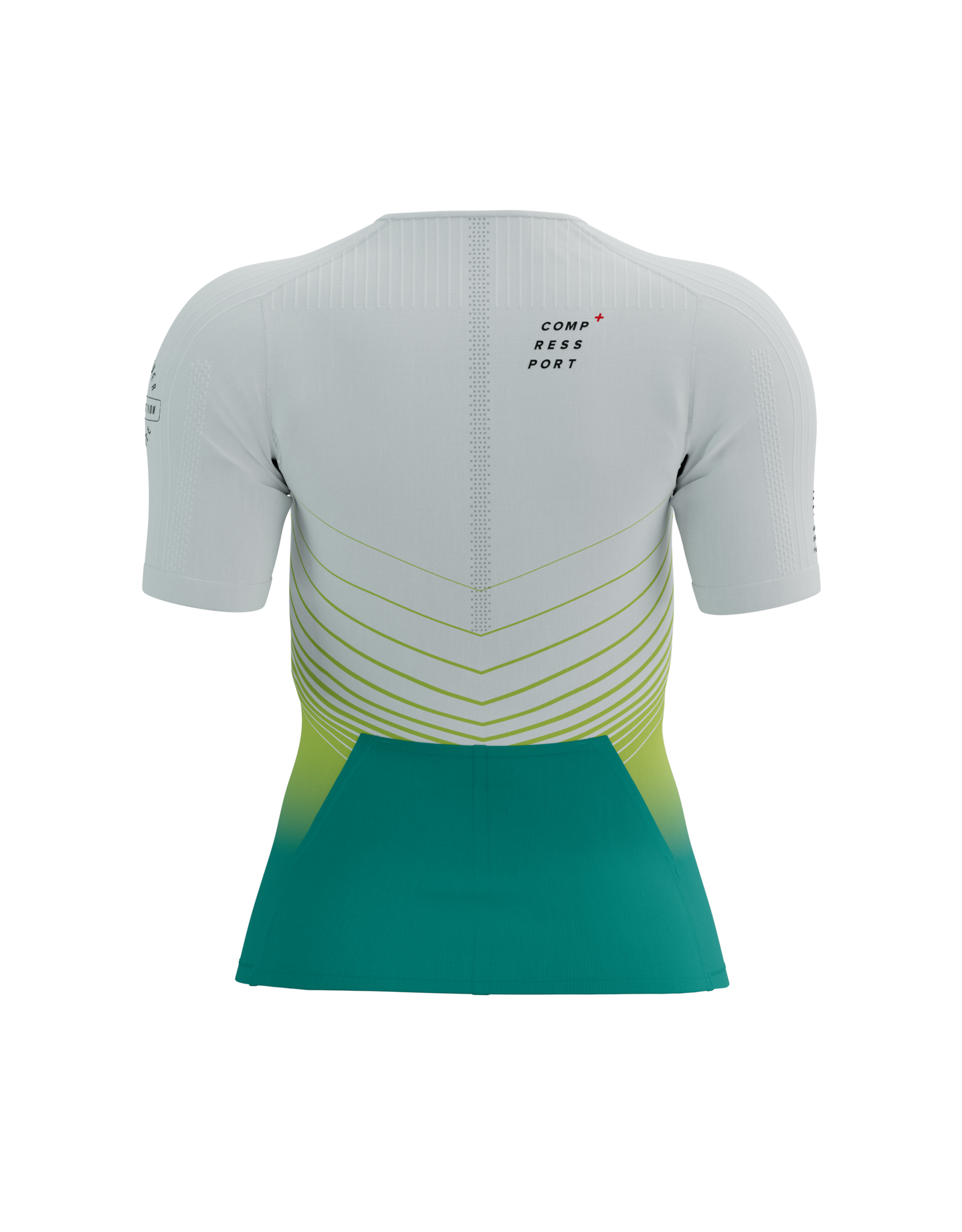 Compressport Tri Postural Aero SS Top W - Femme - White/Columbia