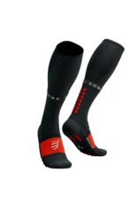 Compressport Full Socks Winter Run - Black/High Risk Red