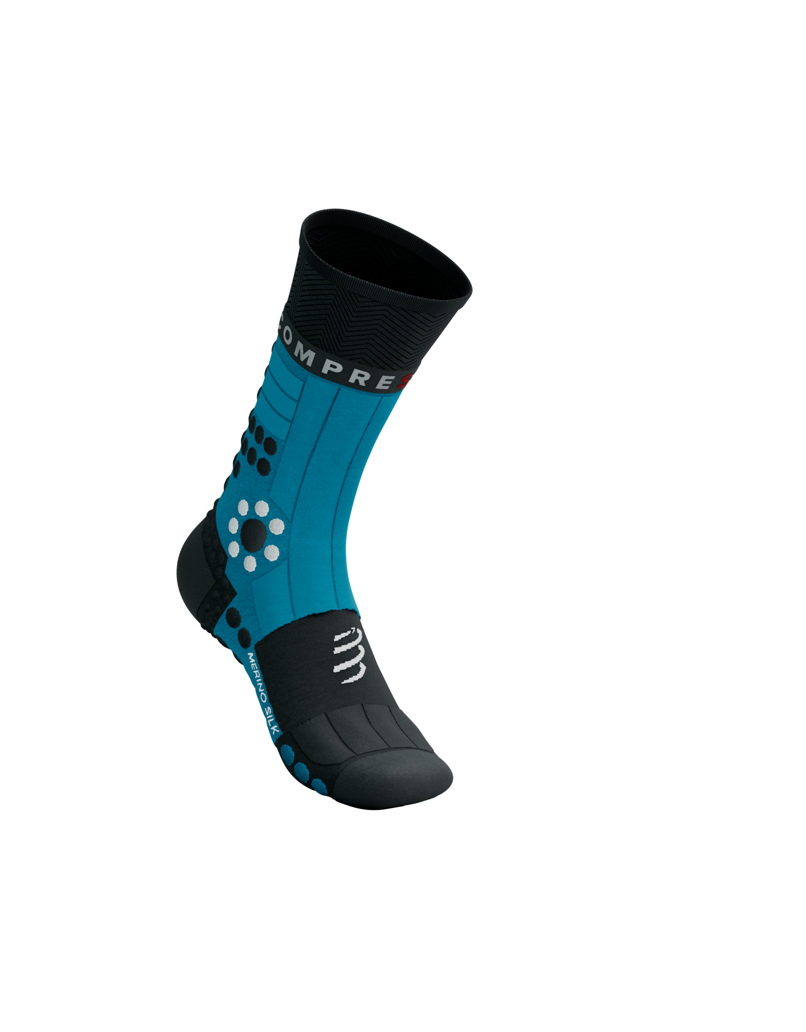 Compressport Pro Racing Socks Winter Trail - Mosaic Blue/Black