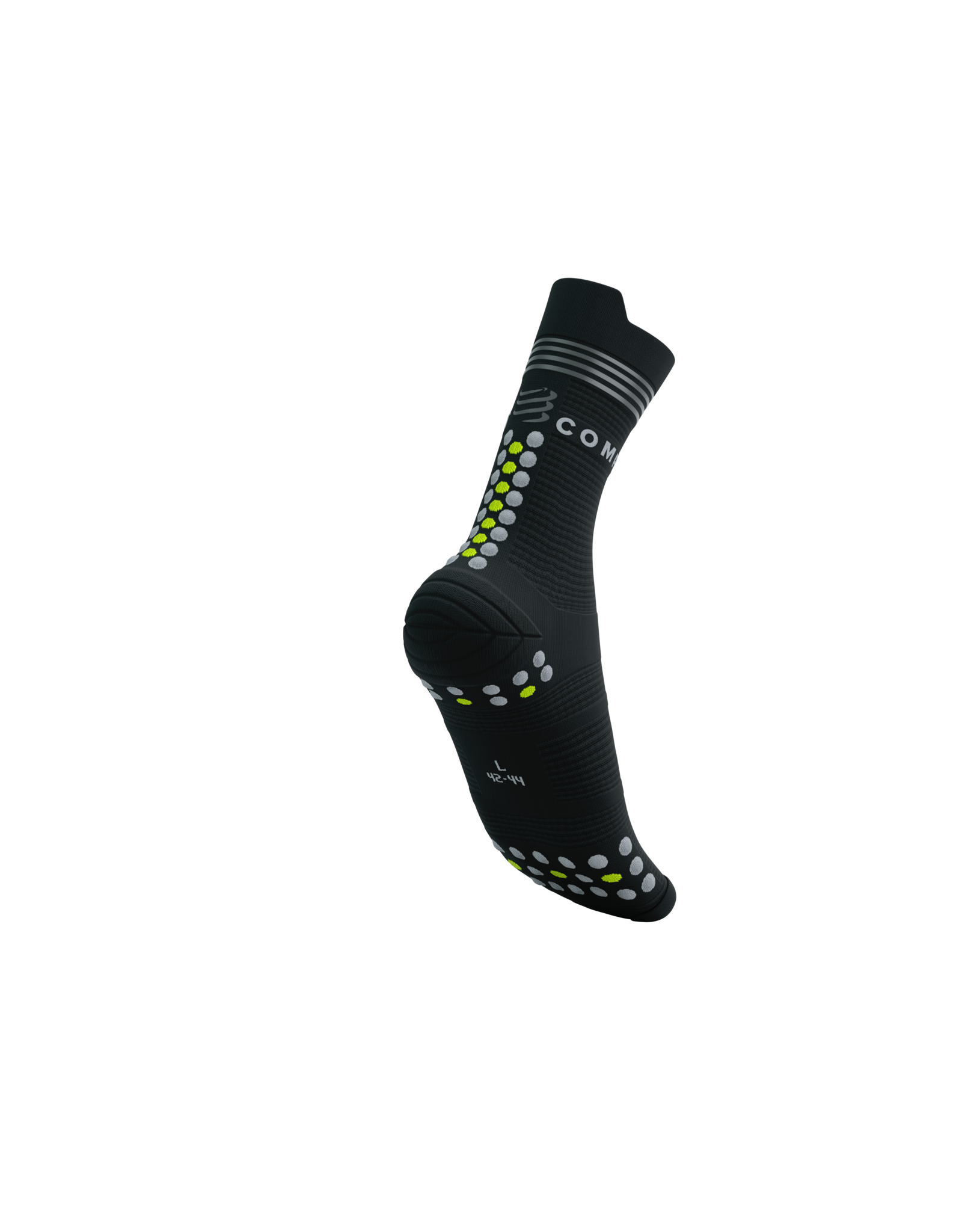 Compressport Pro Racing Socks v4.0 Run High Flash - Black/Fluo Yellow