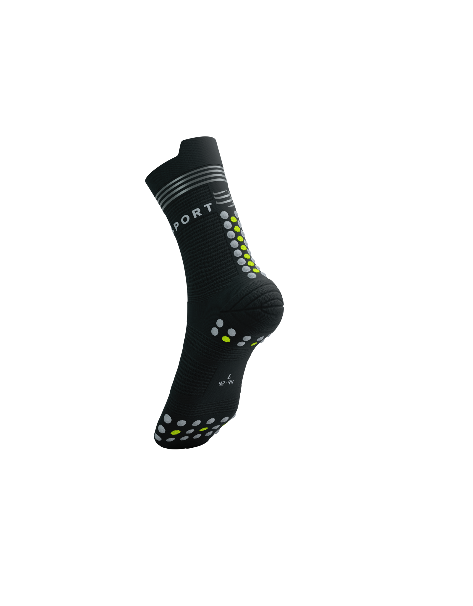 Compressport Pro Racing Socks v4.0 Run High Flash - Black/Fluo Yellow