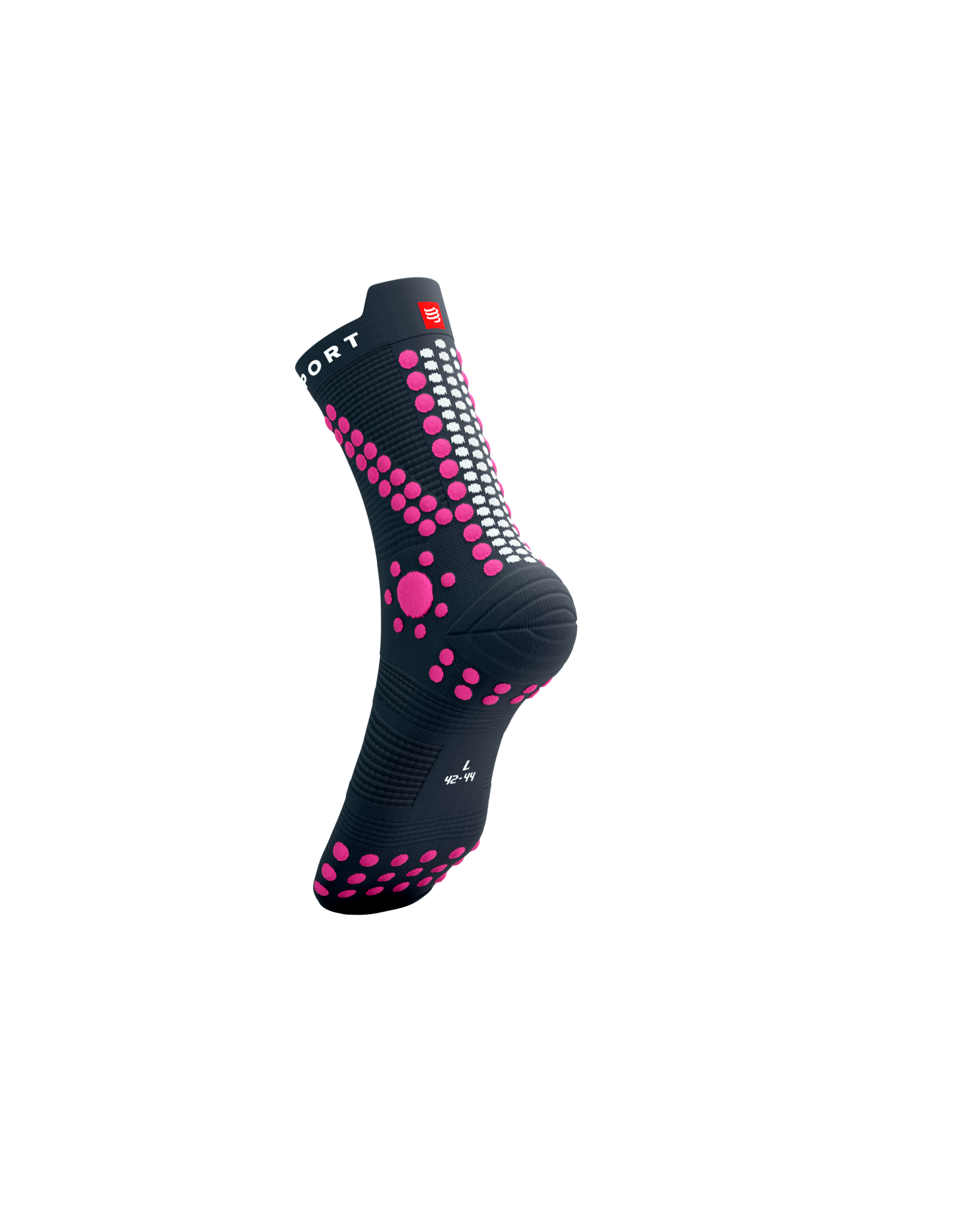 Compressport Pro Racing Socks v4.0 Trail - Magnet/Magenta