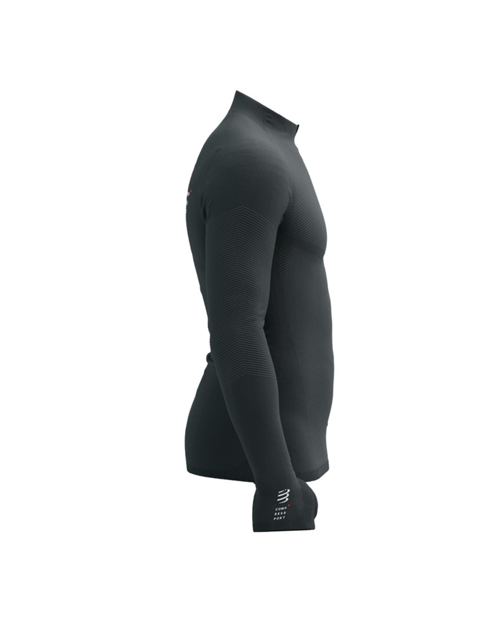 Compressport Winter Trail Postural LS Top M - Black / Red