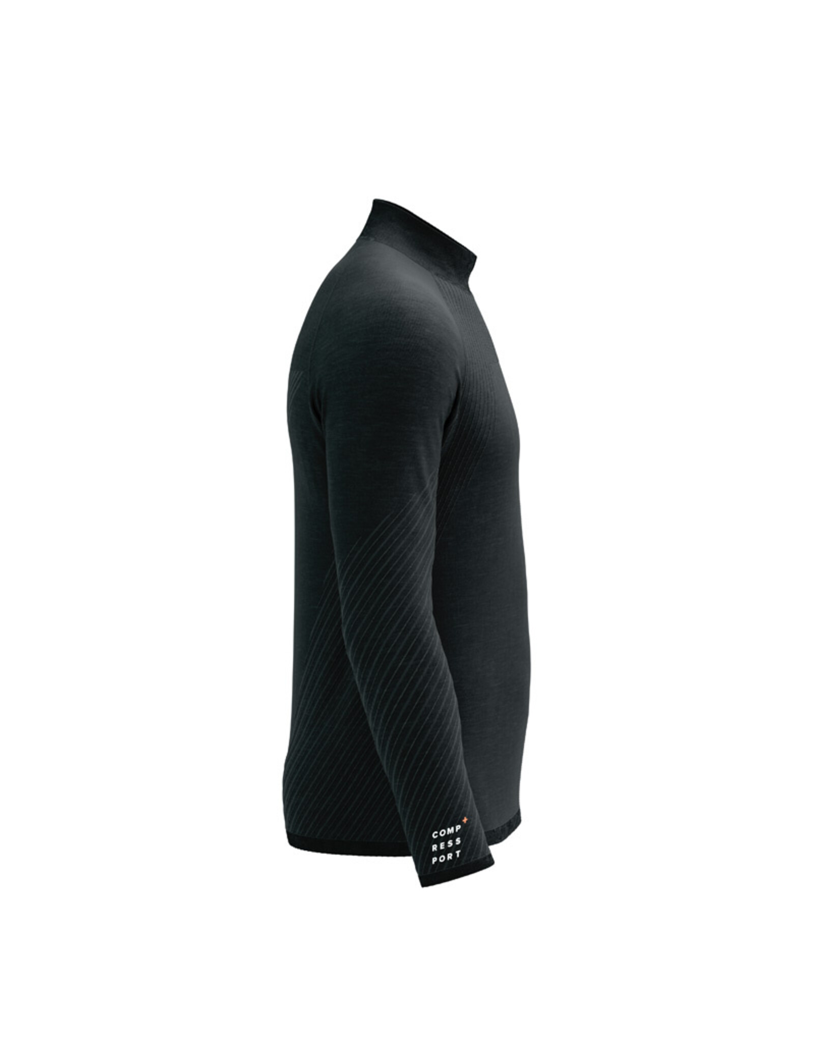 Compressport Seamless Zip Sweatshirt - Black Melange