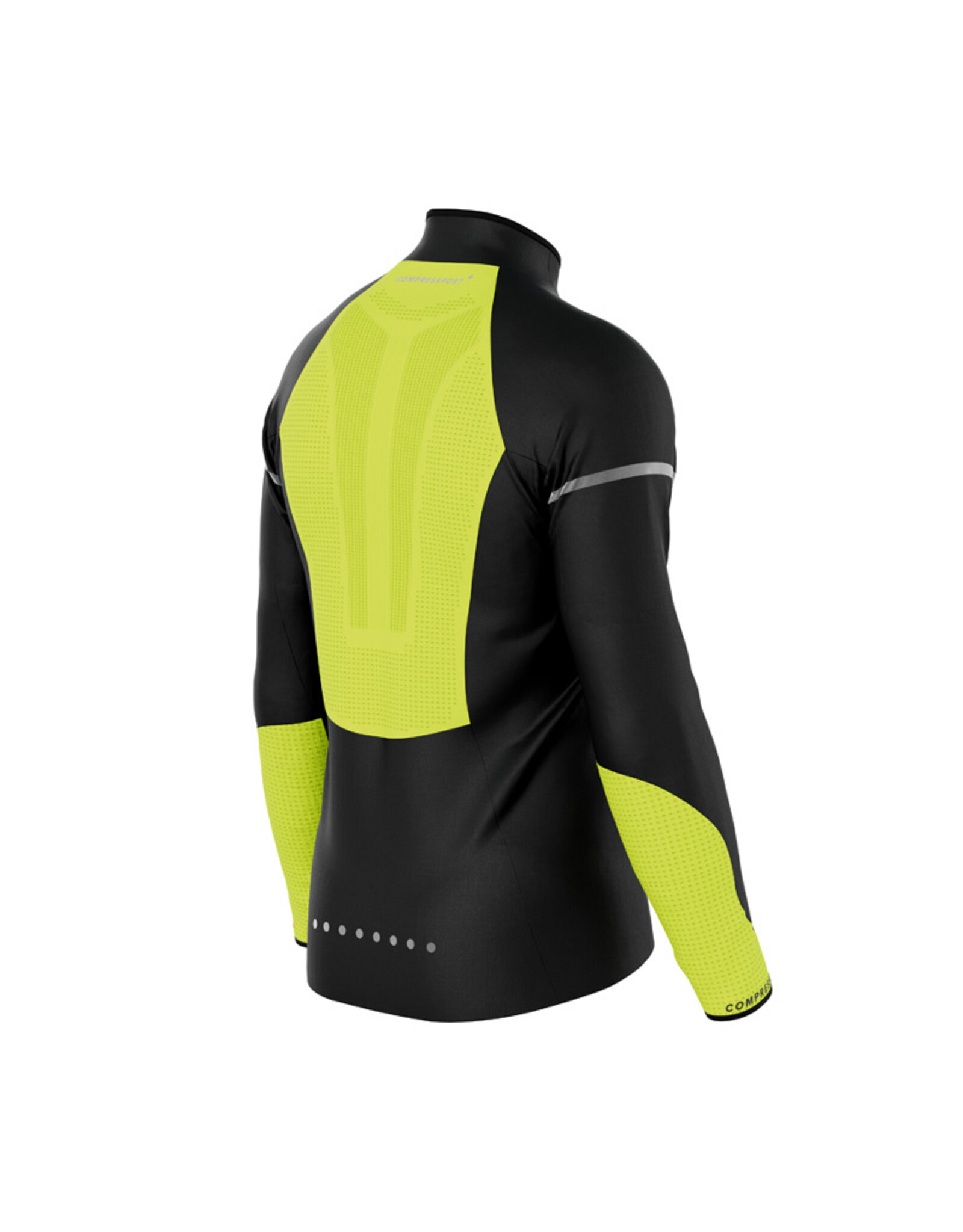 Compressport Hurricane Windproof Jacket Flash M - Black / Fluo Yellow