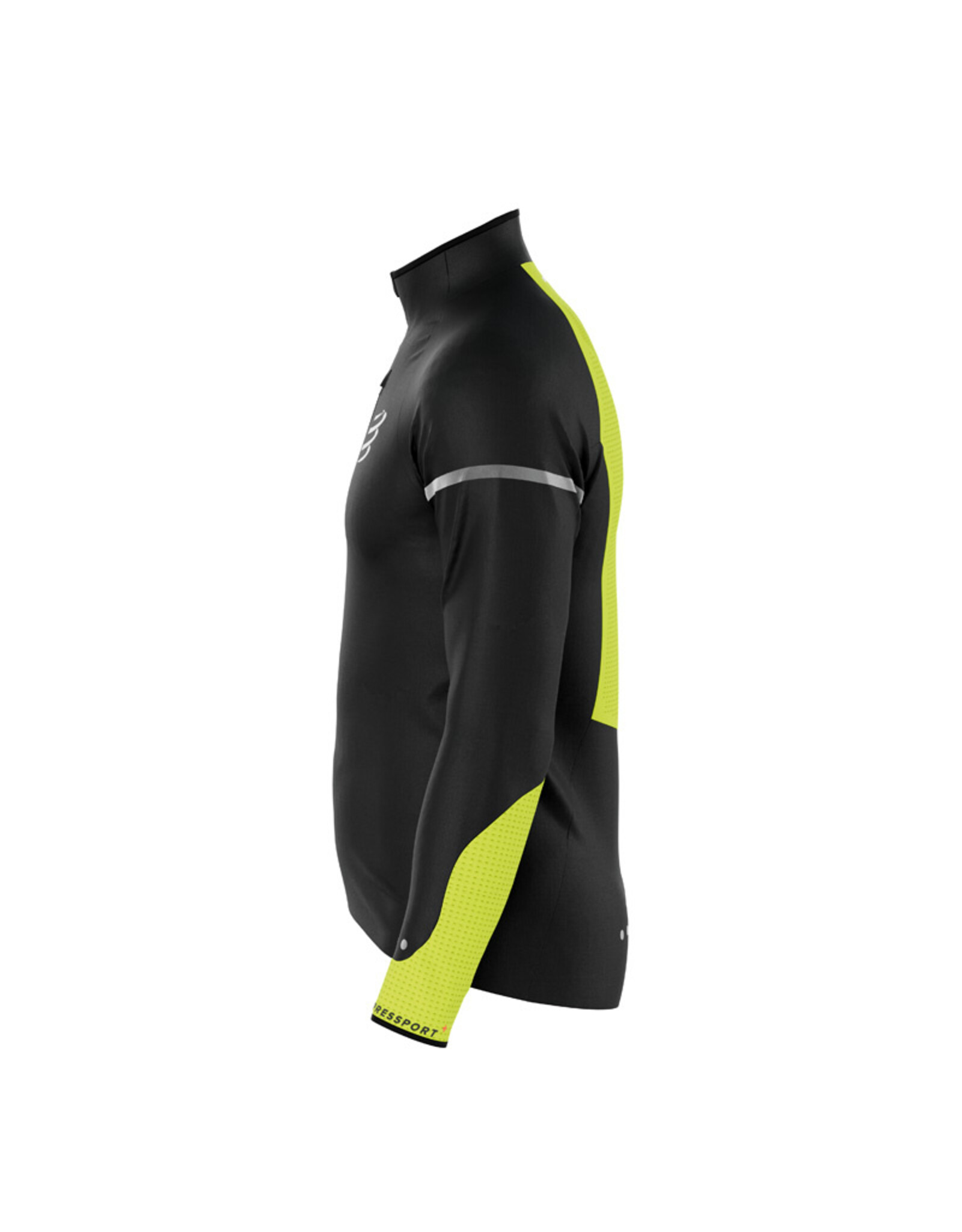 Compressport Hurricane Windproof Jacket Flash M - Black / Fluo Yellow